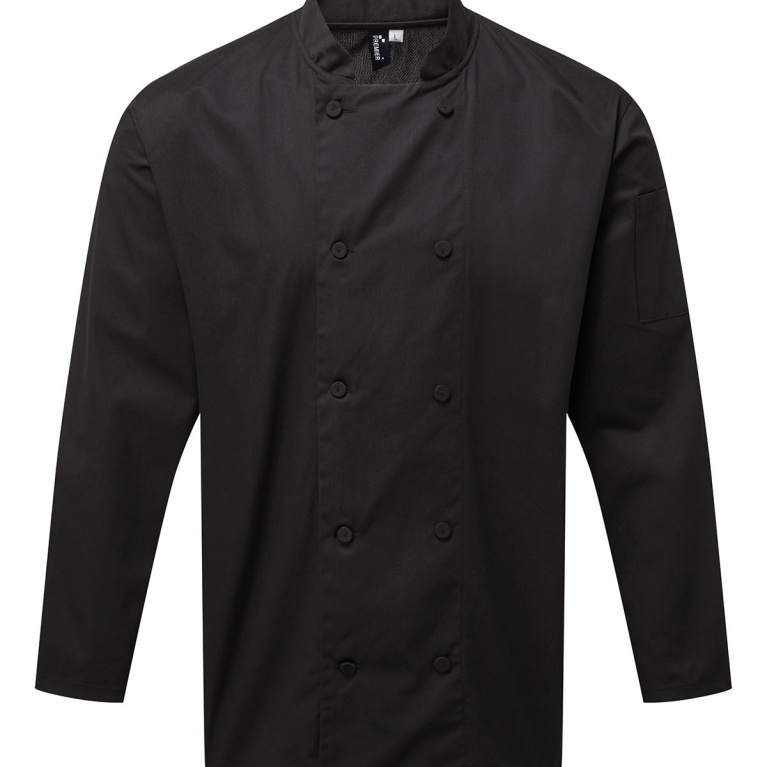 Chef's Coolchecker® long sleeve jacket - Black