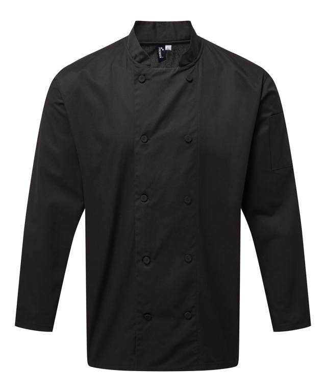 Chef's Coolchecker® long sleeve jacket - Black